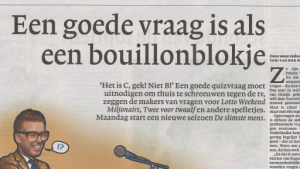 Quizvragenmakers geïnterviewd voor NRC.